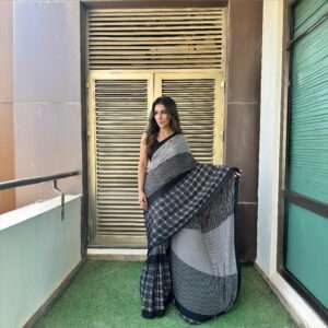 Printed Linen Silk Saree SSP-0004