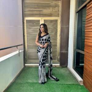 Printed Linen Silk Saree SSP-0002