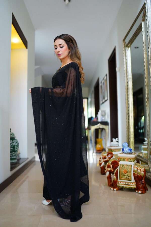 Black All Over Crystals Saree SSRC-0002