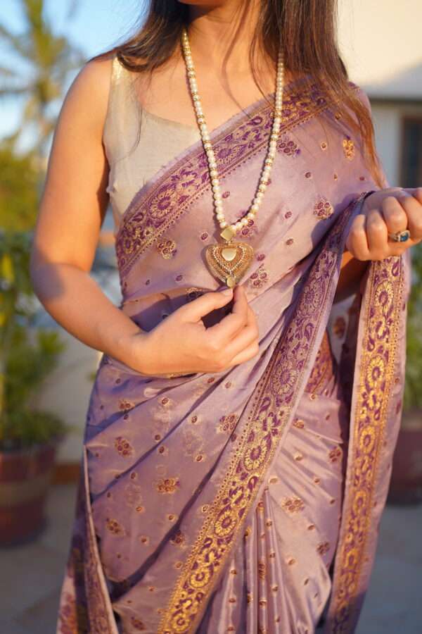 Kasni Chiffon Banarsi Saree Double Zari SSB-0005