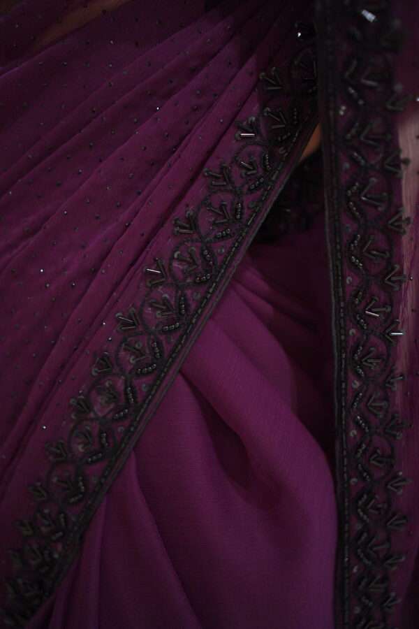 Purple Handwork Saree SSH-0002