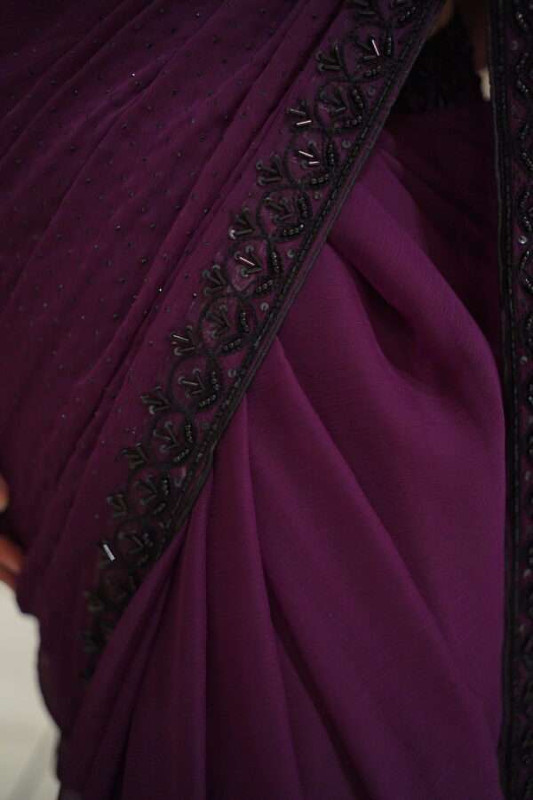 Purple Handwork Saree SSH-0002