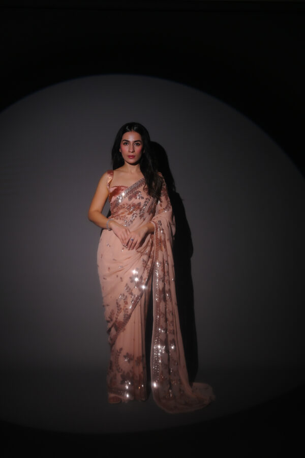 Double Border Sequins Saree SSDB-0011