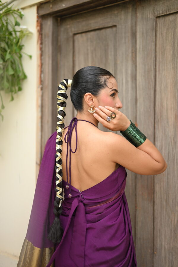 Magenta Cotton Banarsi Saree SCB-001