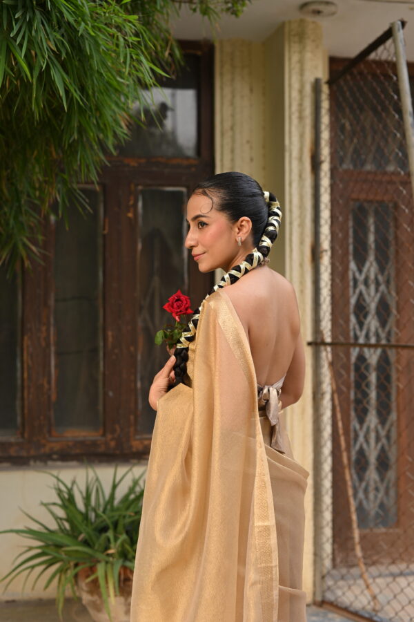 Golden Crush Tissue Banarsi Saree SCT-01