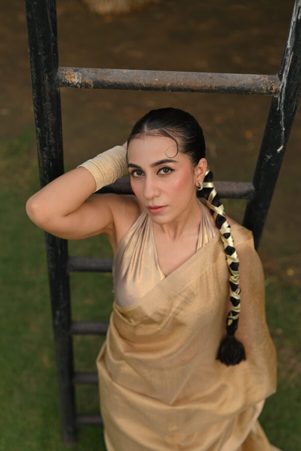 Golden Crush Tissue Banarsi Saree SCT-01