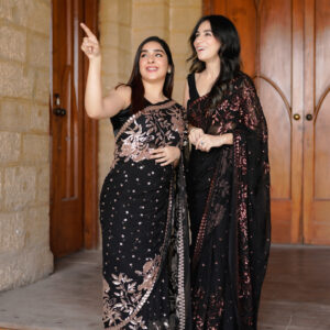 Double Border Sequins Saree SSDB-0012