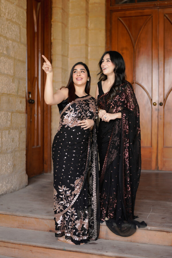 Double Border Sequins Saree SSDB-0012