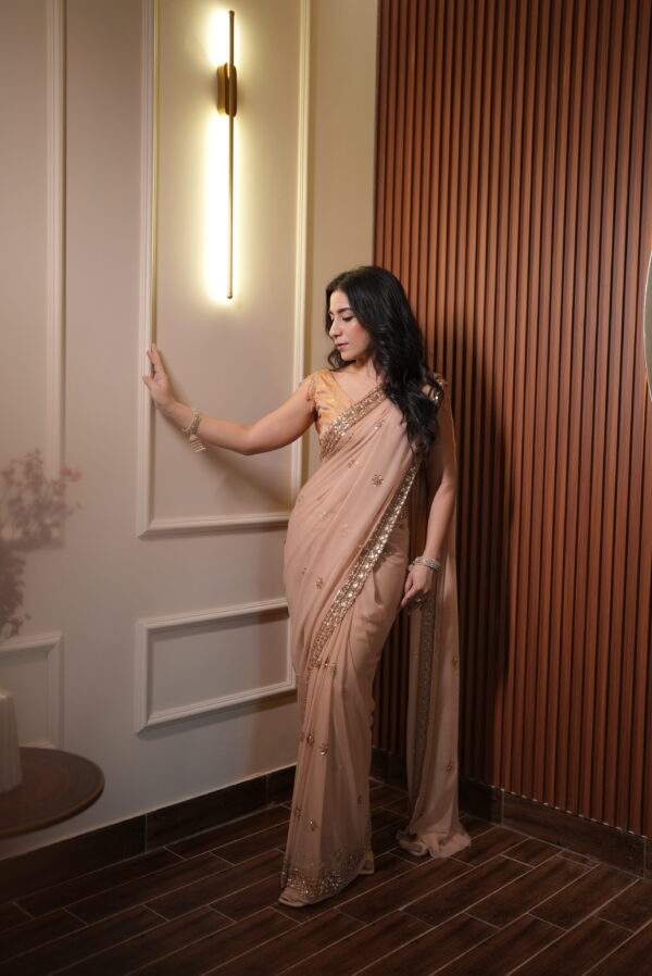 Gold Double Border Saree SSDB-0014
