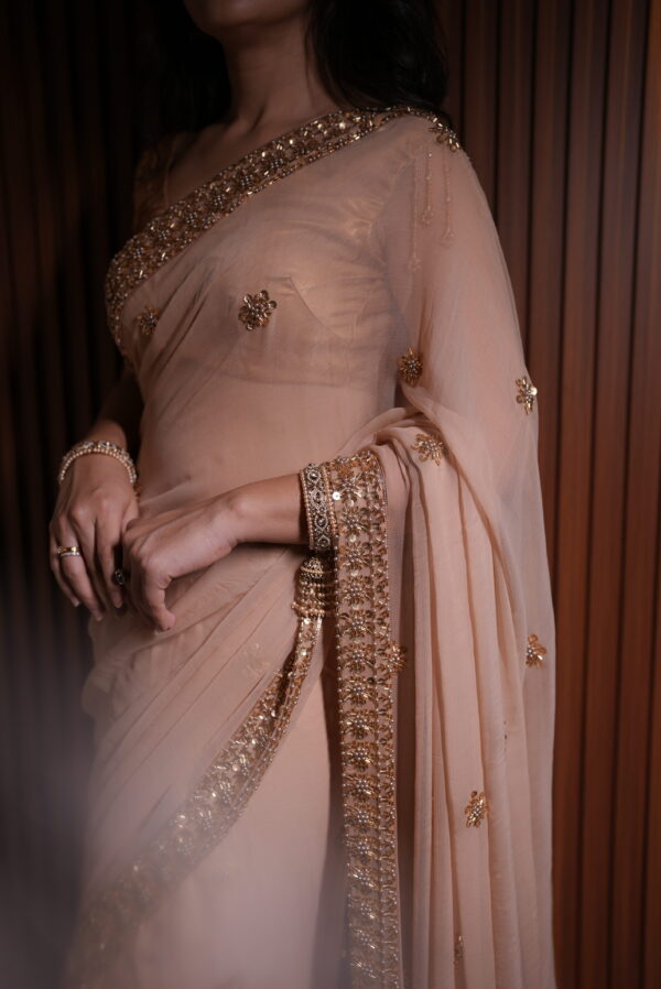 Gold Double Border Saree SSDB-0014